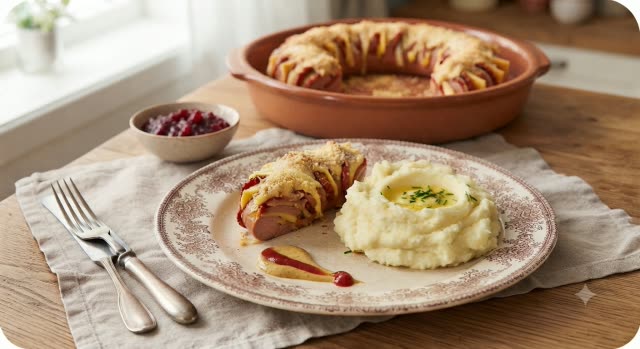 The dish Oven baked sausage